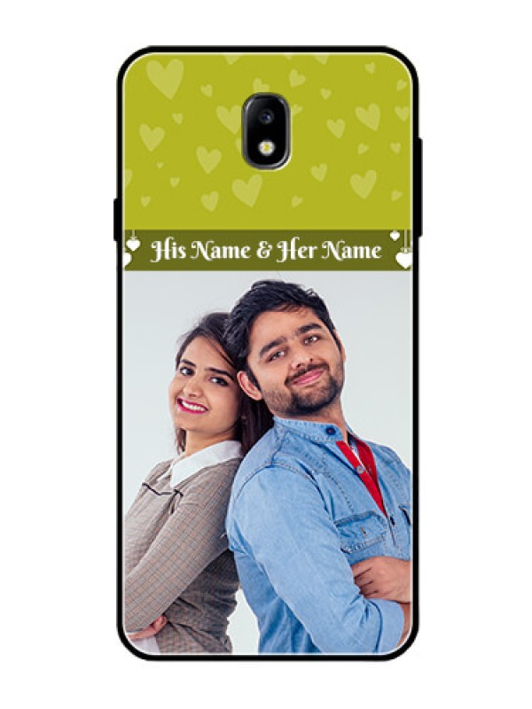 Custom Galaxy J7 Pro Custom Glass Phone Case  - You & Me Heart Design