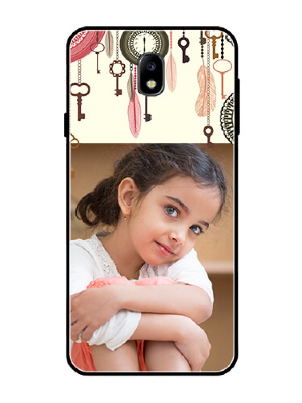 Custom Galaxy J7 Pro Custom Glass Mobile Case  - Boho Style Design