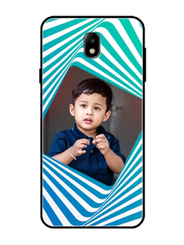 Custom Galaxy J7 Pro Personalized Glass Phone Case  - Abstract Spiral Design