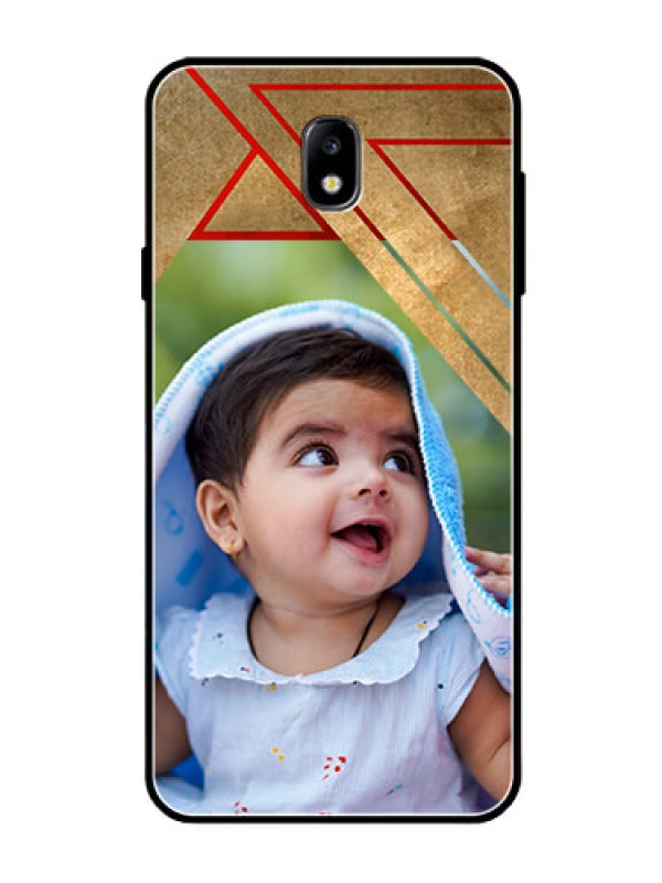 Custom Galaxy J7 Pro Personalized Glass Phone Case  - Gradient Abstract Texture Design