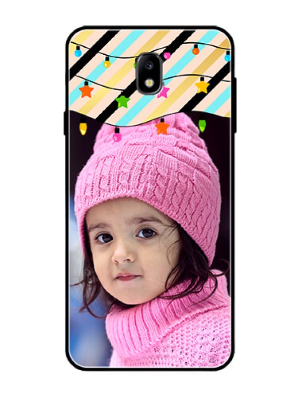 Custom Galaxy J7 Pro Custom Glass Mobile Case  - Lights Hanging Design