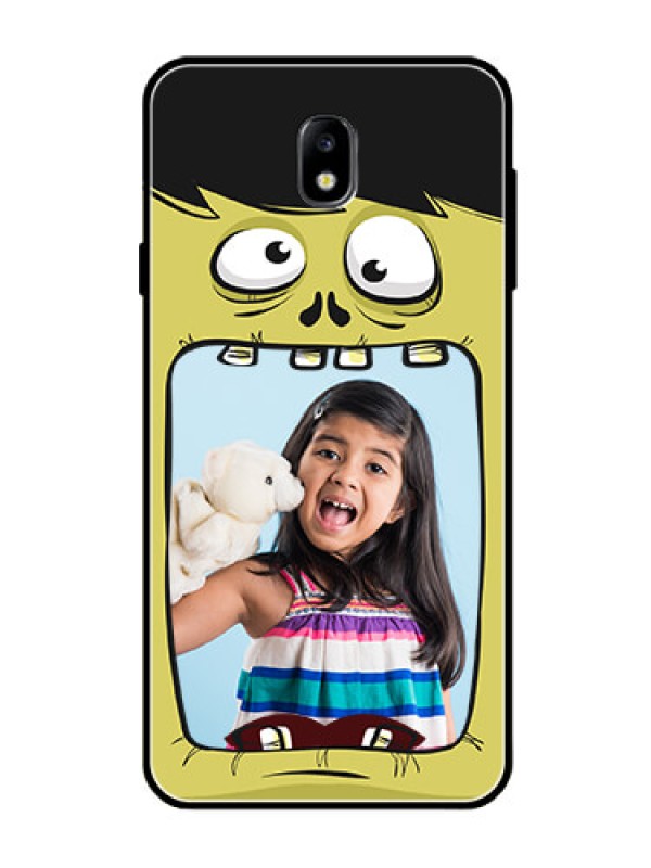 Custom Galaxy J7 Pro Personalized Glass Phone Case  - Cartoon monster back case Design