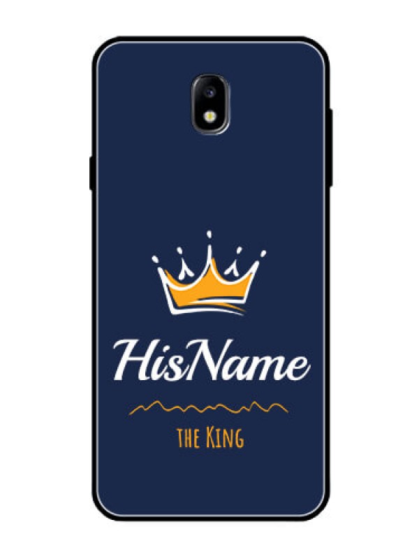 Custom Galaxy J7 Pro Glass Phone Case King with Name