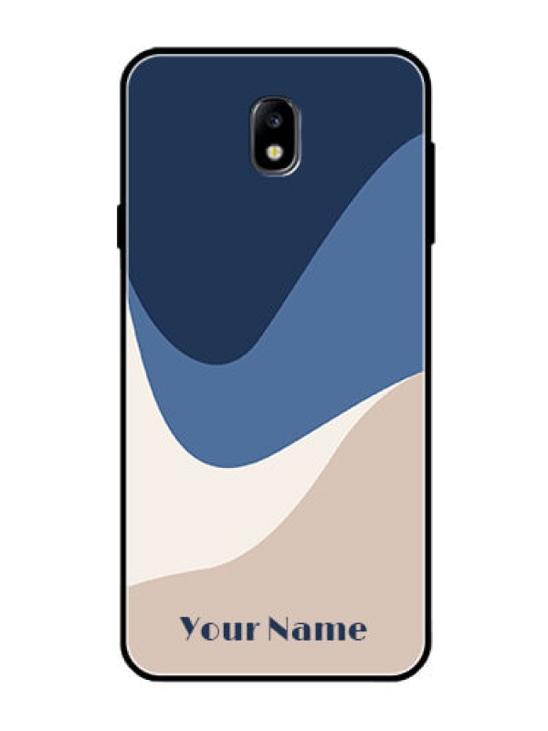 Custom Galaxy J7 Pro Custom Glass Phone Case - Abstract Drip Art Design