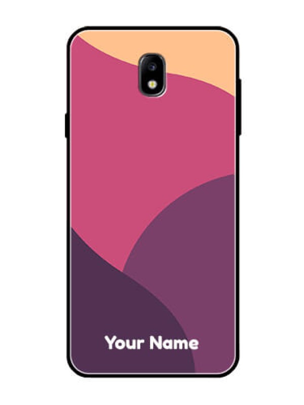 Custom Galaxy J7 Pro Custom Glass Phone Case - Mixed Multi-colour abstract art Design