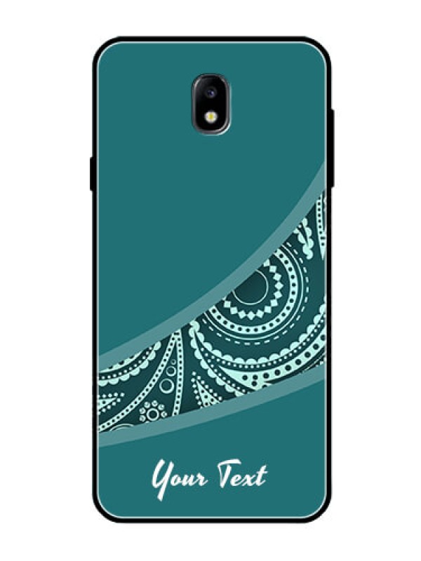 Custom Galaxy J7 Pro Photo Printing on Glass Case - semi visible floral Design