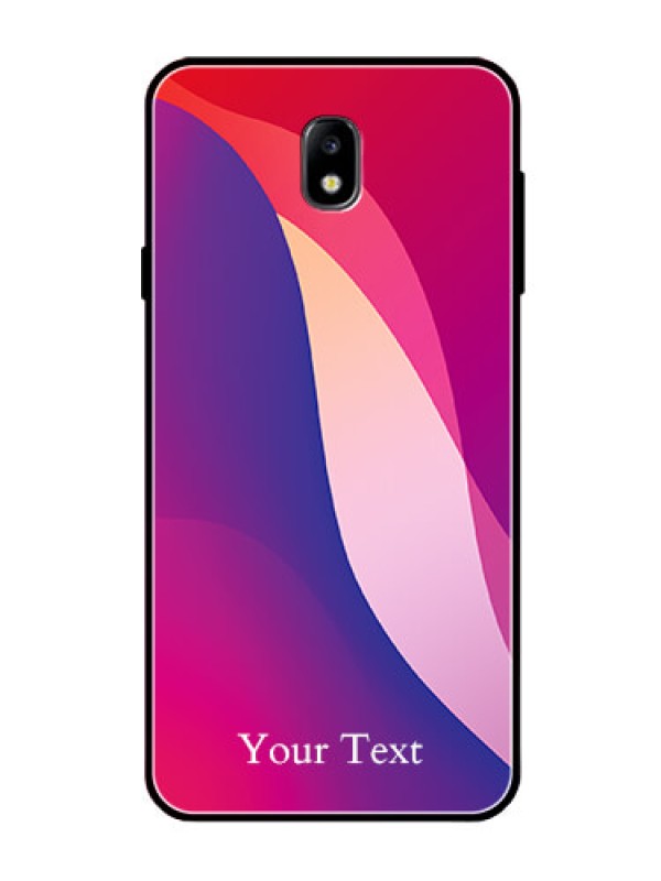 Custom Galaxy J7 Pro Personalized Glass Phone Case - Digital abstract Overlap Design