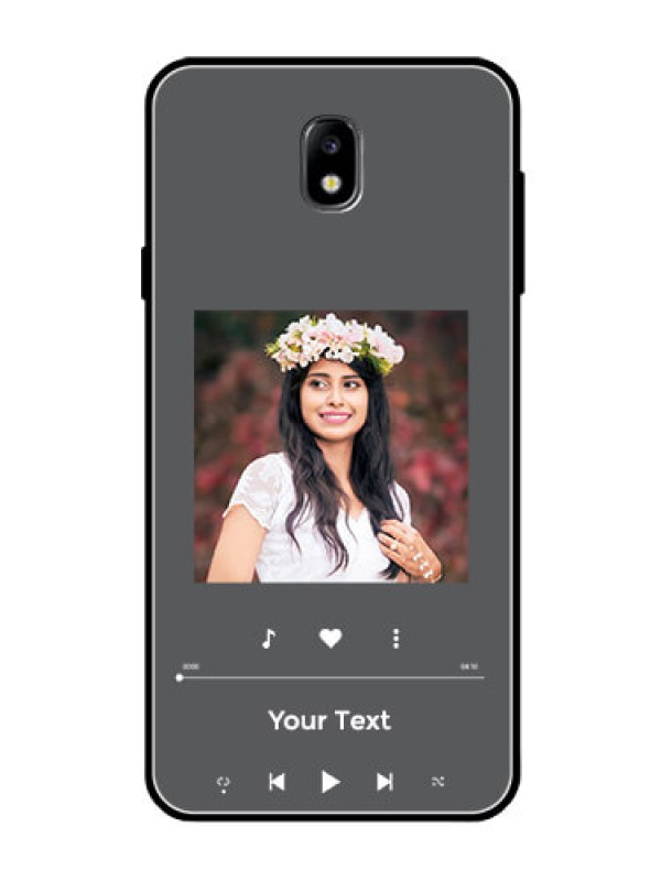 Custom Galaxy J7 Pro Custom Glass Mobile Case - Play The Music Design
