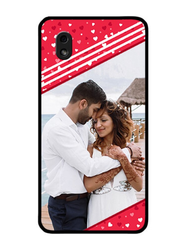 Custom Galaxy M01 Core Custom Glass Mobile Case - Valentines Gift Design