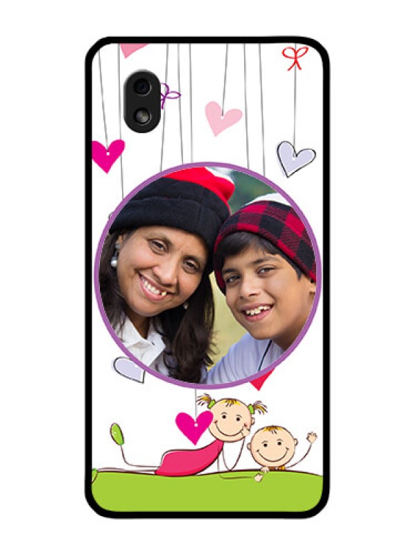 Custom Galaxy M01 Core Photo Printing on Glass Case - Cute Kids Phone Case Design