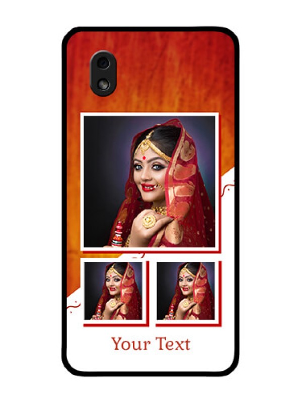 Custom Galaxy M01 Core Custom Glass Phone Case - Wedding Memories Design