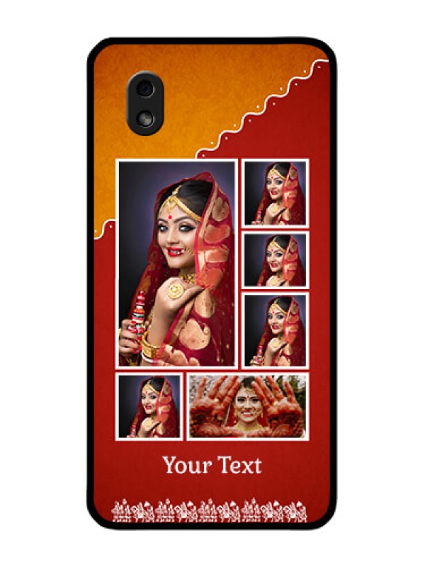 Custom Galaxy M01 Core Personalized Glass Phone Case - Wedding Pic Upload Design