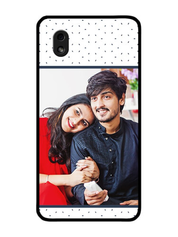 Custom Galaxy M01 Core Personalized Glass Phone Case - Premium Dot Design