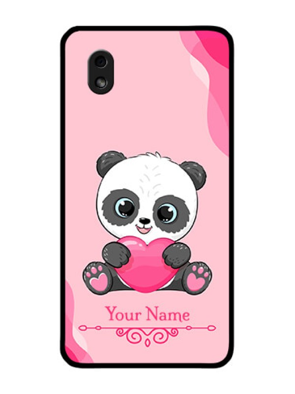 Custom Galaxy M01 Core Custom Glass Mobile Case - Cute Panda Design