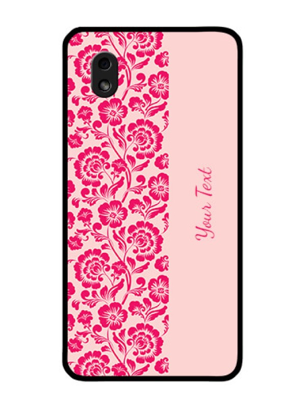 Custom Galaxy M01 Core Custom Glass Phone Case - Attractive Floral Pattern Design