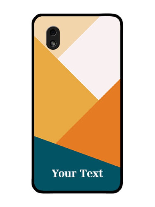 Custom Galaxy M01 Core Personalized Glass Phone Case - Stacked Multi-colour Design