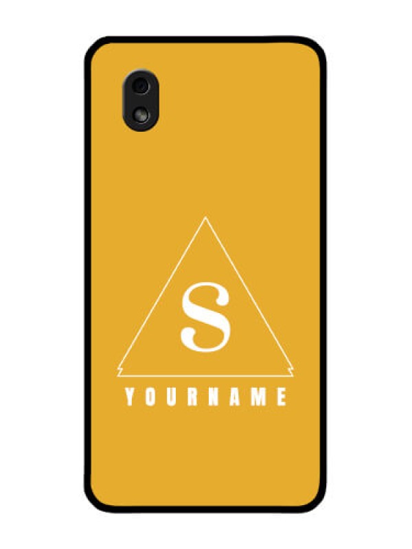 Custom Galaxy M01 Core Personalized Glass Phone Case - simple triangle Design
