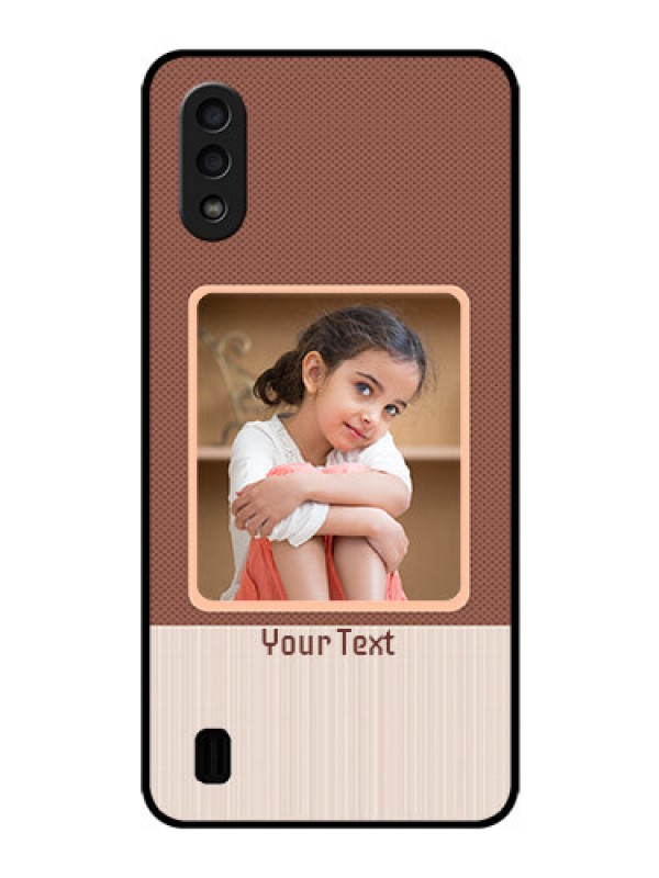 Custom Galaxy M01 Custom Glass Phone Case - Simple Pic Upload Design