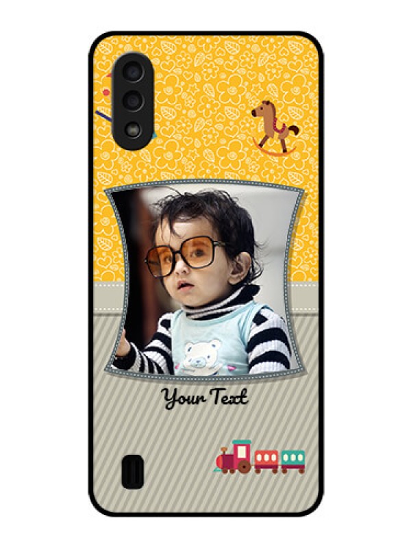 Custom Galaxy M01 Personalized Glass Phone Case - Baby Picture Upload Design