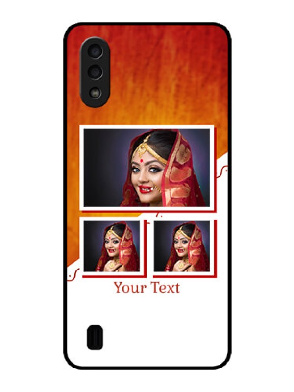 Custom Galaxy M01 Custom Glass Phone Case - Wedding Memories Design