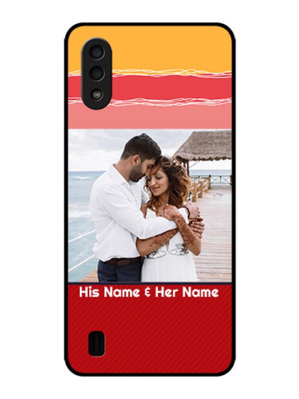 Custom Galaxy M01 Custom Glass Mobile Case - Colorful Case Design