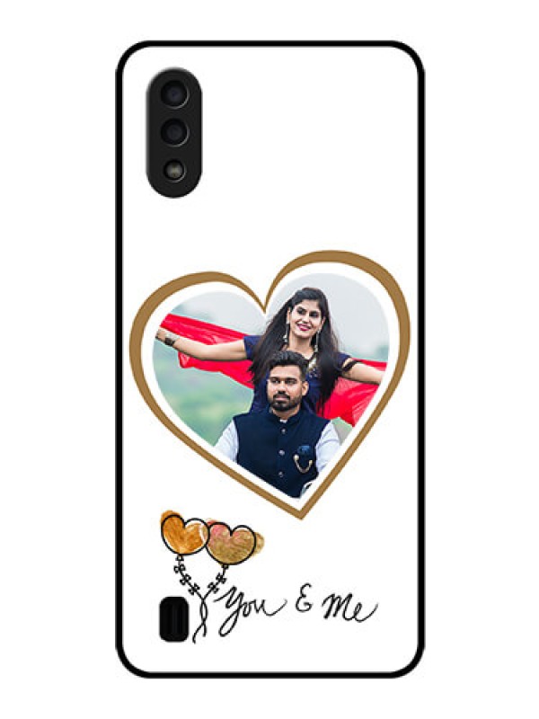 Custom Galaxy M01 Custom Glass Mobile Case - You & Me Design