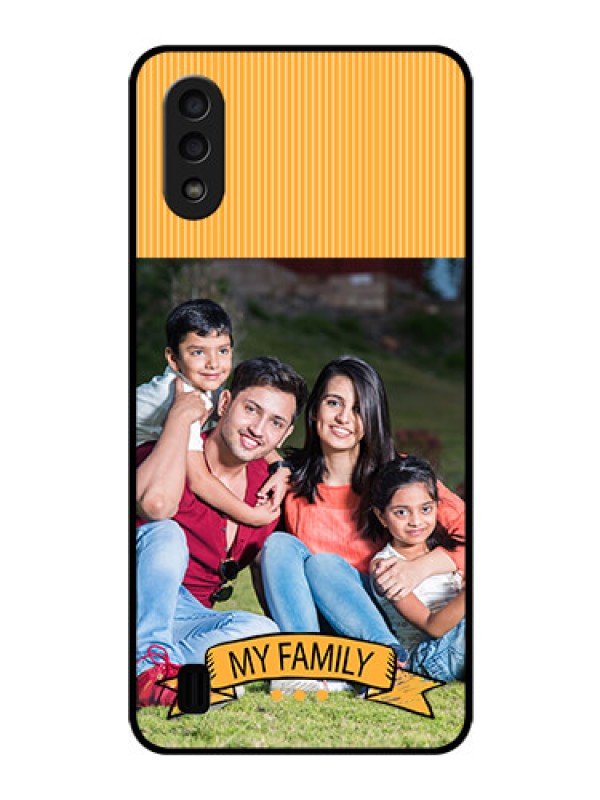 Custom Galaxy M01 Custom Glass Phone Case - My Family Design