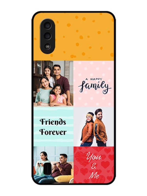Custom Galaxy M01 Personalized Glass Phone Case - Images with Quotes Design