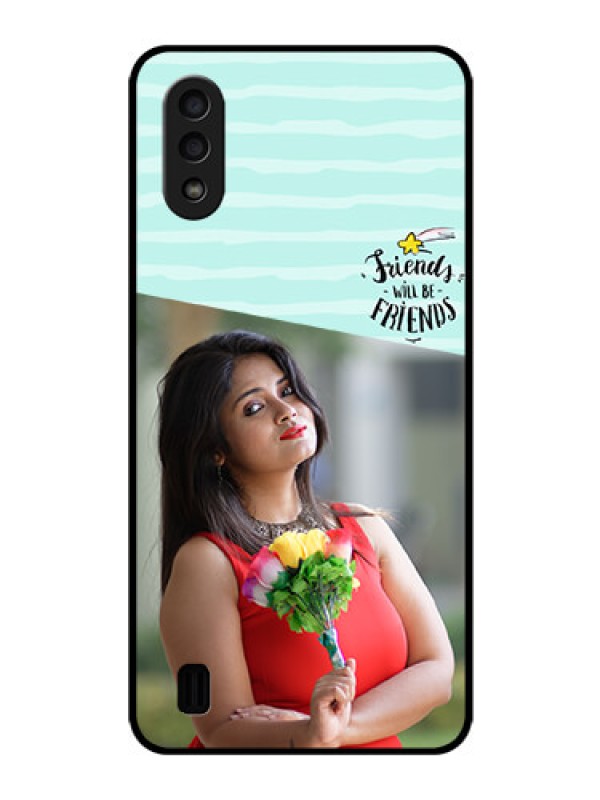 Custom Galaxy M01 Custom Glass Phone Case - Friends Picture Icon Design