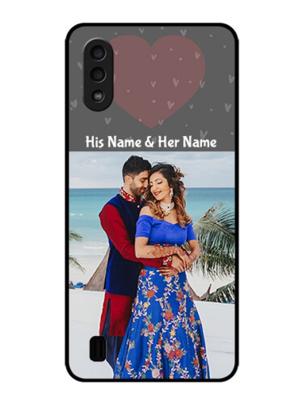 Custom Galaxy M01 Custom Glass Mobile Case - Buy Love Design with Photo Online
