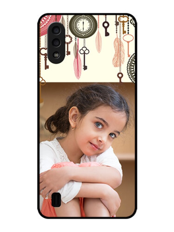 Custom Galaxy M01 Custom Glass Mobile Case - Boho Style Design