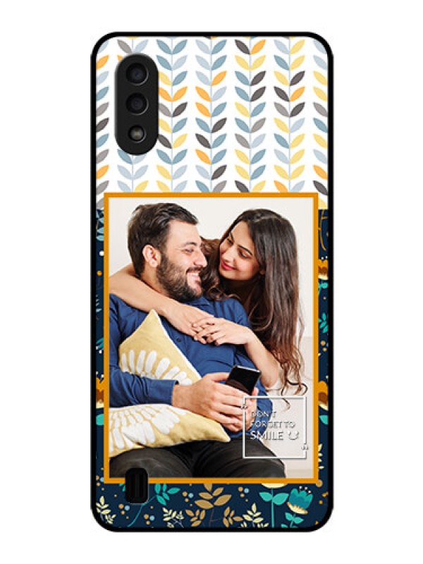 Custom Galaxy M01 Custom Glass Mobile Case - Pattern Design