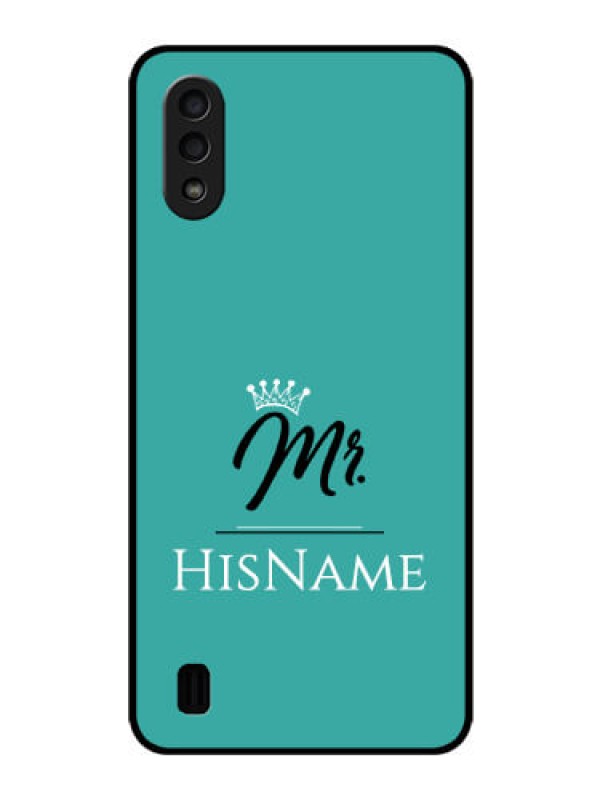Custom Galaxy M01 Custom Glass Phone Case Mr with Name
