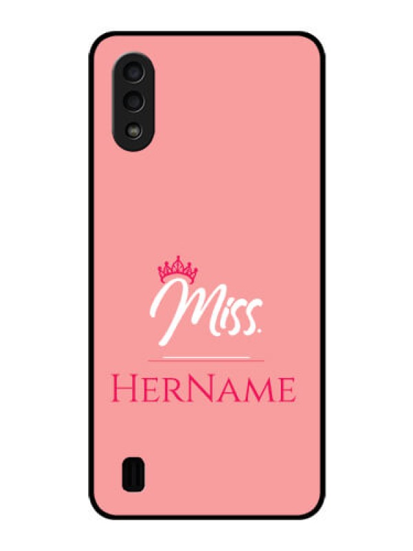 Custom Galaxy M01 Custom Glass Phone Case Mrs with Name