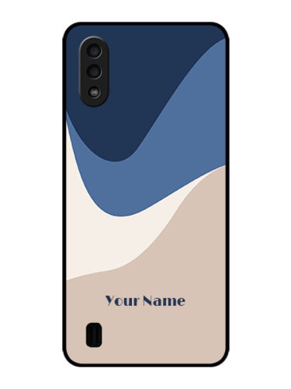 Custom Galaxy M01 Custom Glass Phone Case - Abstract Drip Art Design