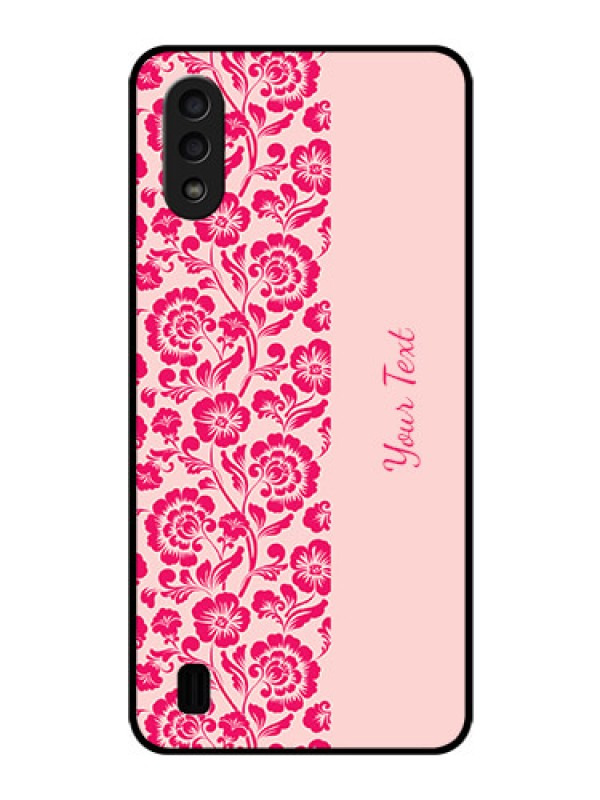 Custom Galaxy M01 Custom Glass Phone Case - Attractive Floral Pattern Design