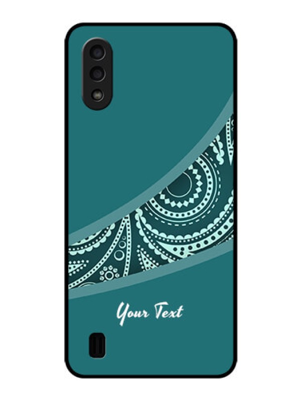 Custom Galaxy M01 Photo Printing on Glass Case - semi visible floral Design