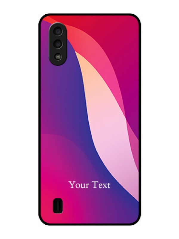 Custom Galaxy M01 Personalized Glass Phone Case - Digital abstract Overlap Design