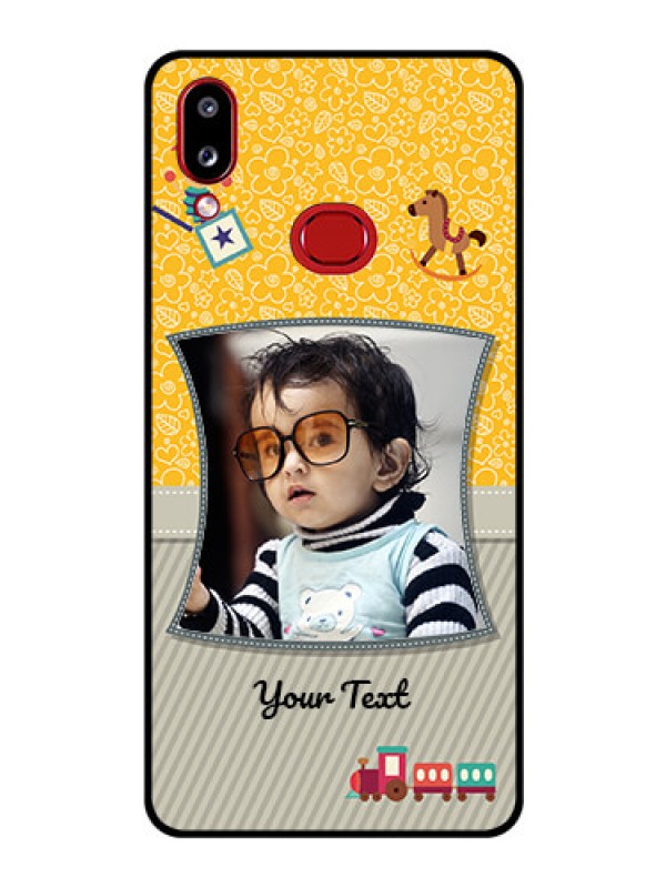 Custom Galaxy M01s Personalized Glass Phone Case - Baby Picture Upload Design