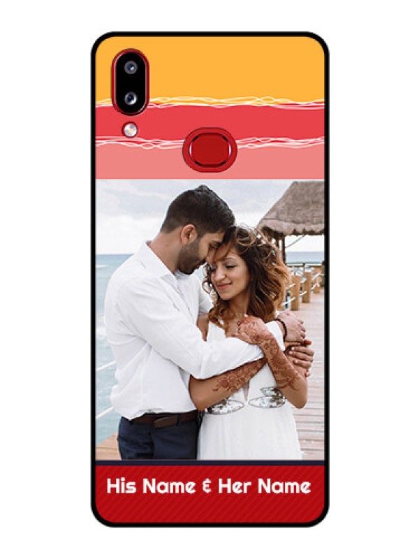 Custom Galaxy M01s Custom Glass Mobile Case - Colorful Case Design