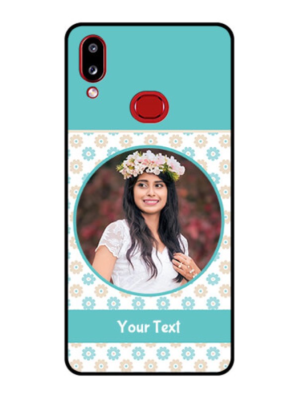 Custom Galaxy M01s Custom Glass Mobile Case - Beautiful Flowers Design