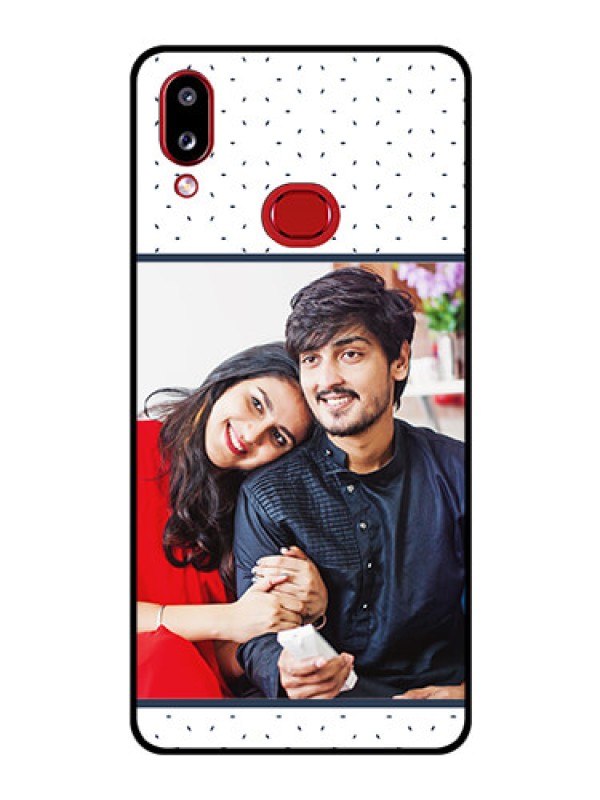 Custom Galaxy M01s Personalized Glass Phone Case - Premium Dot Design