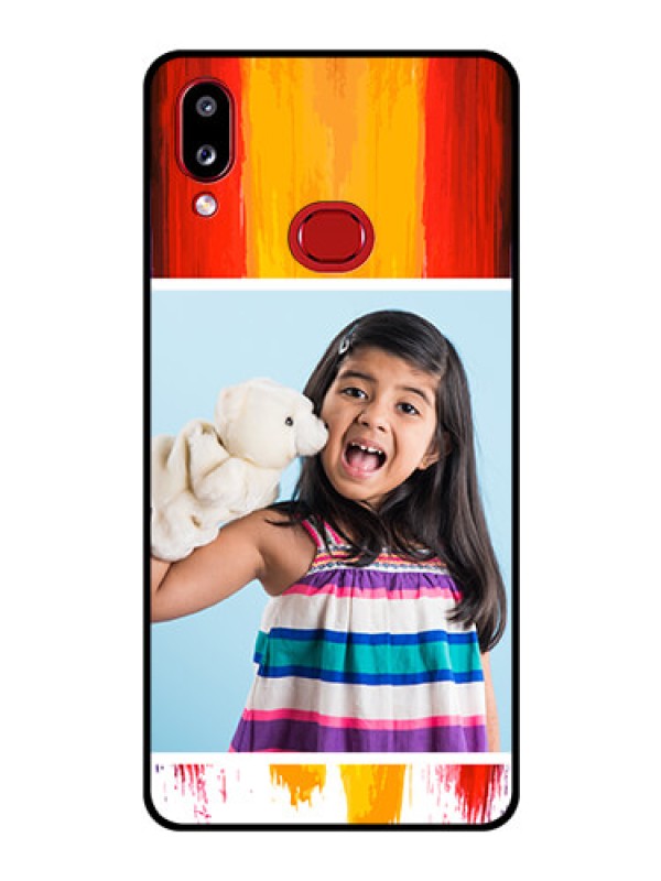 Custom Galaxy M01s Personalized Glass Phone Case - Multi Color Design
