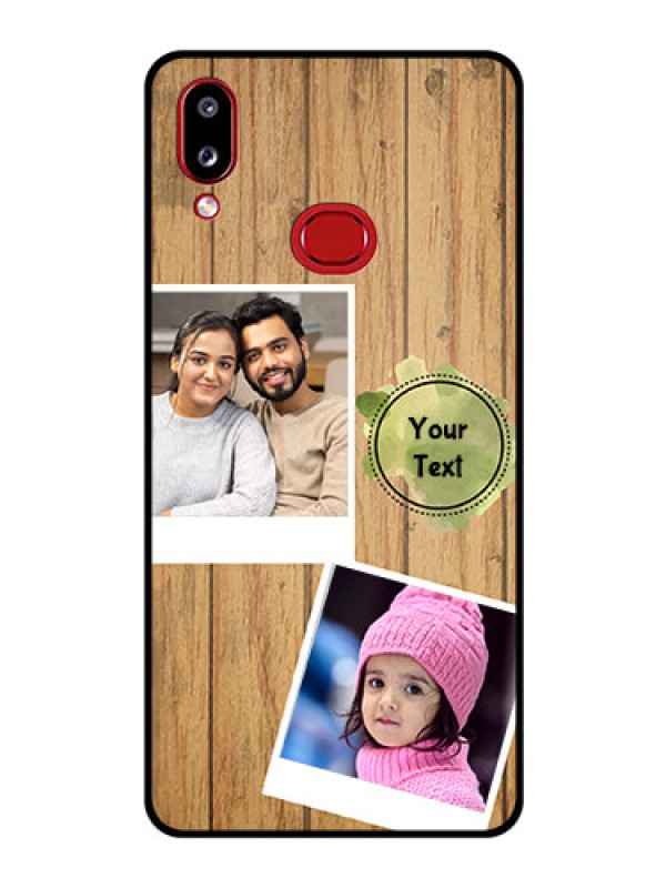 Custom Galaxy M01s Custom Glass Phone Case - Wooden Texture Design