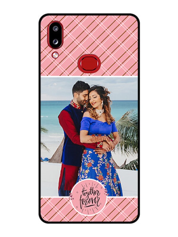 Custom Galaxy M01s Personalized Glass Phone Case - Together Forever Design