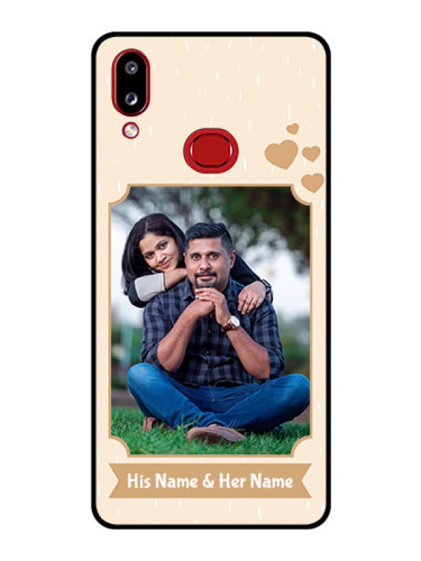 Custom Galaxy M01s Custom Glass Phone Case - with confetti love design 