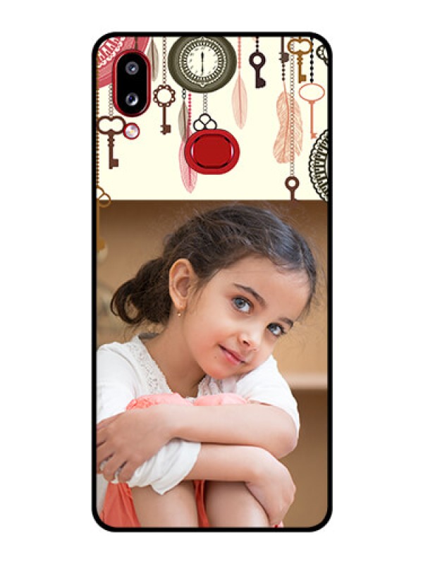 Custom Galaxy M01s Custom Glass Mobile Case - Boho Style Design