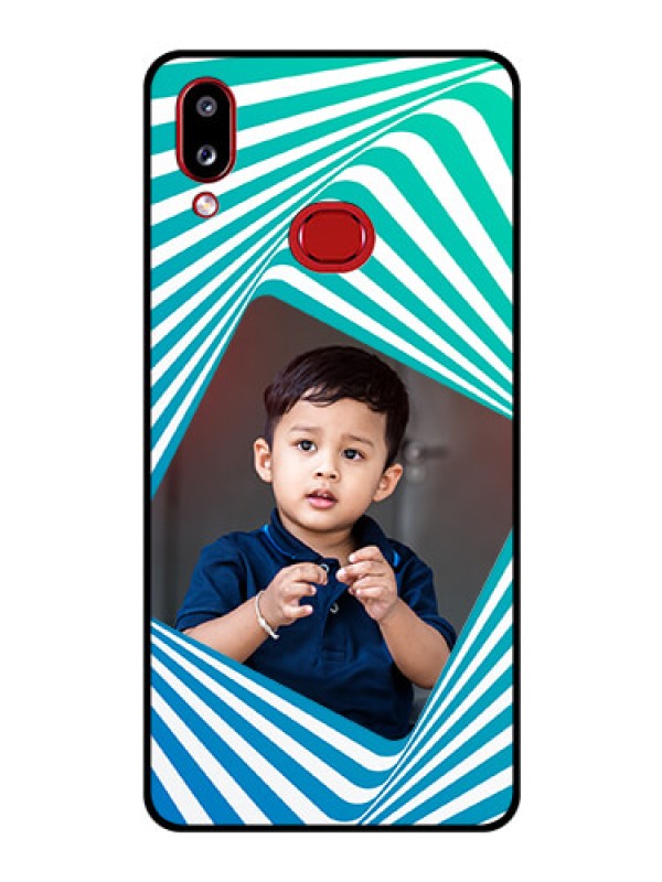 Custom Galaxy M01s Personalized Glass Phone Case - Abstract Spiral Design