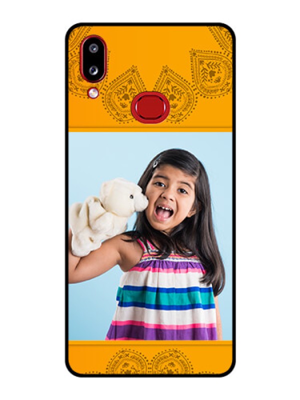 Custom Galaxy M01s Personalized Glass Phone Case - Photo Wedding Design 