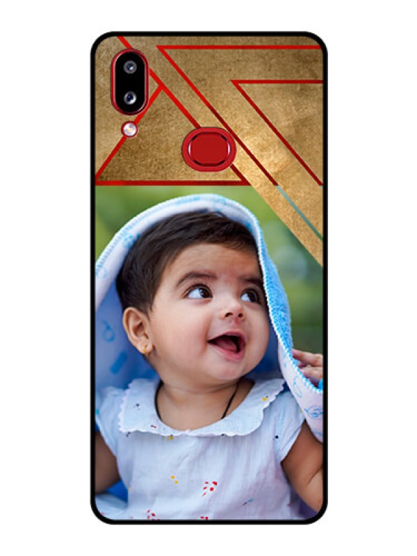 Custom Galaxy M01s Personalized Glass Phone Case - Gradient Abstract Texture Design